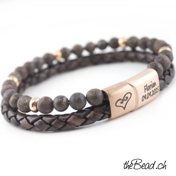 lederarmband gravur graviert mit wunschgravur
