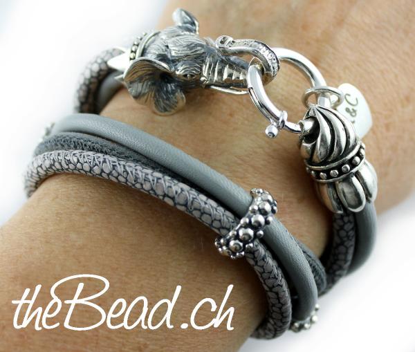 Elephant bracelet grey online shop theBead