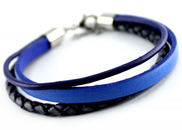 schwarz fusskettchen aus geflochtenem Leder Fussschmuck von thebead