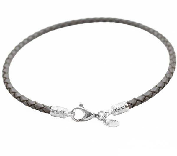 Lederhalskette mit 925 Sterling silber verschluss