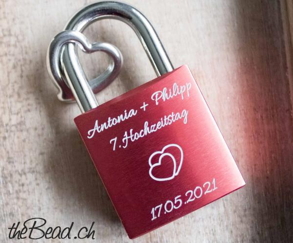 love lock with engraving