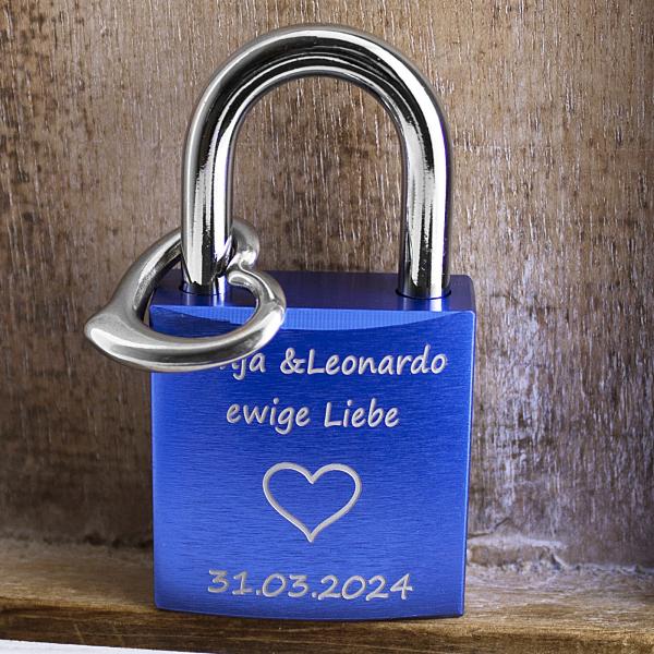 love lock with engraving