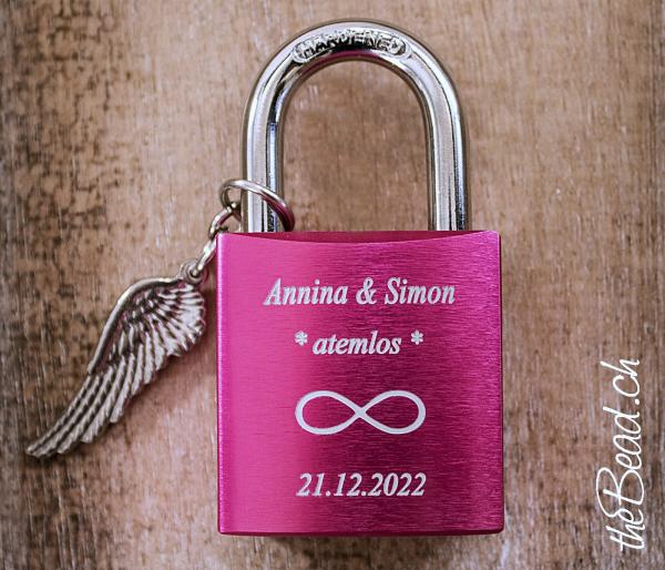 love lock with engraving