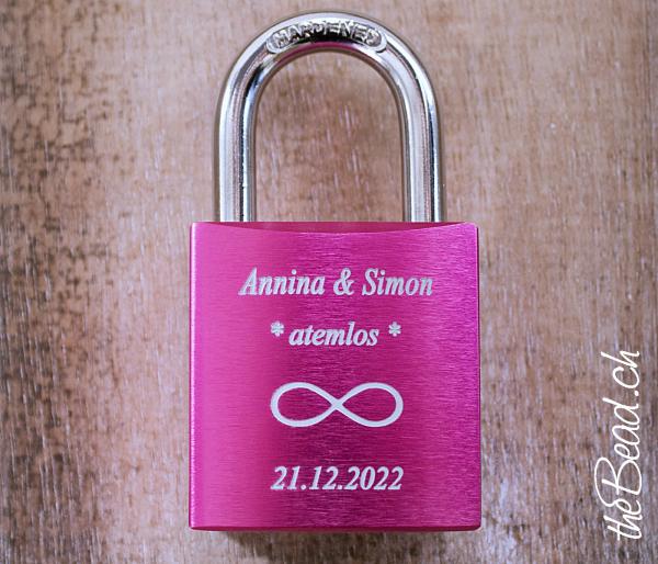 love lock with engraving