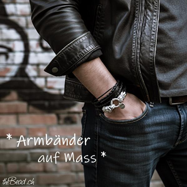 Herren Lederarmband in tollen farben the Bead