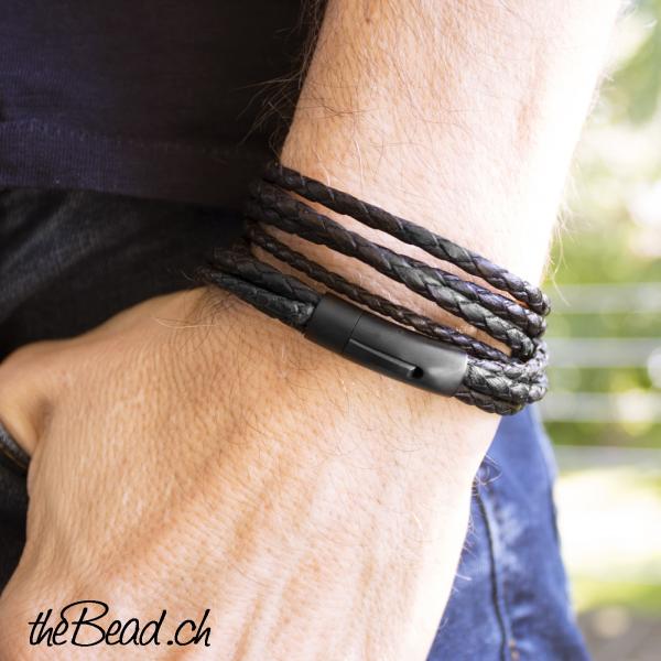 Veganes Armband in Schwarz