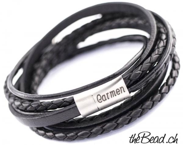 Armbänder Infintiy Herren Lederarmband in braun von theBead