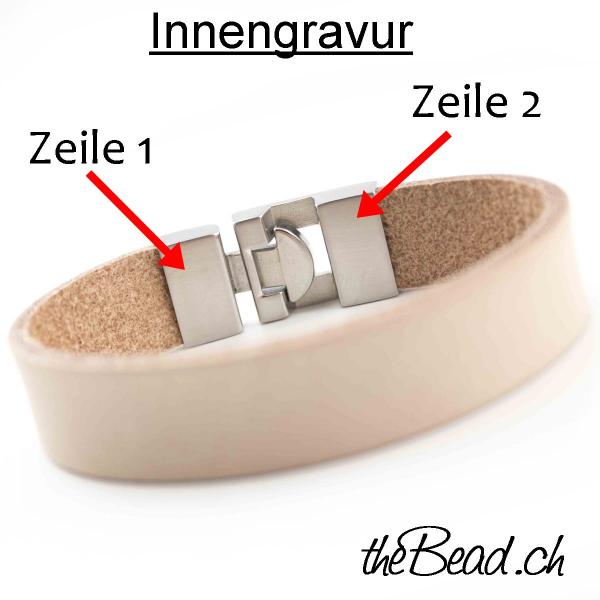 graviertes Lederarmband geschenk für Sie