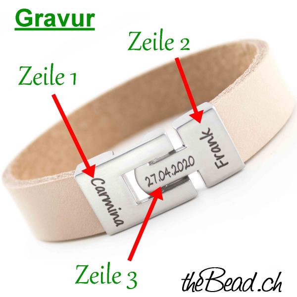 Damen Armband graviert tolle Geschenkidee