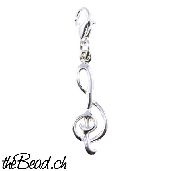 Charm Charms Notenschlüssel von thebead Modeschmuck