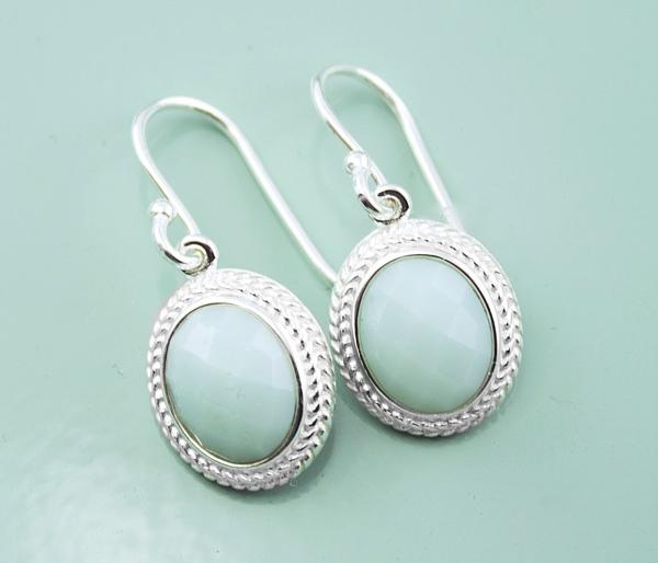silberschmuck ohrringe aus amazonit und silber