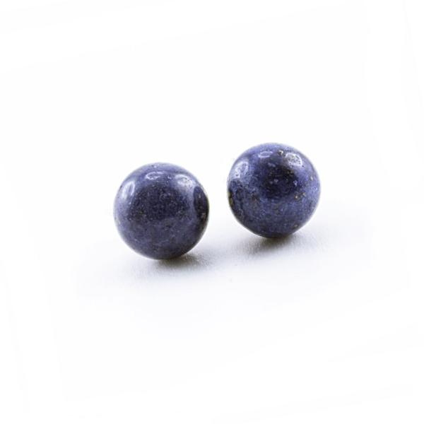 dumortierite earrings 925 sterling silver