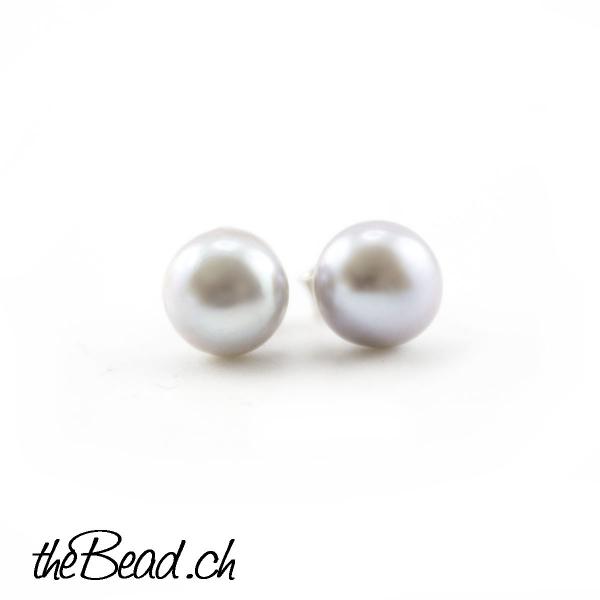 pearls earrings 925 sterling silver