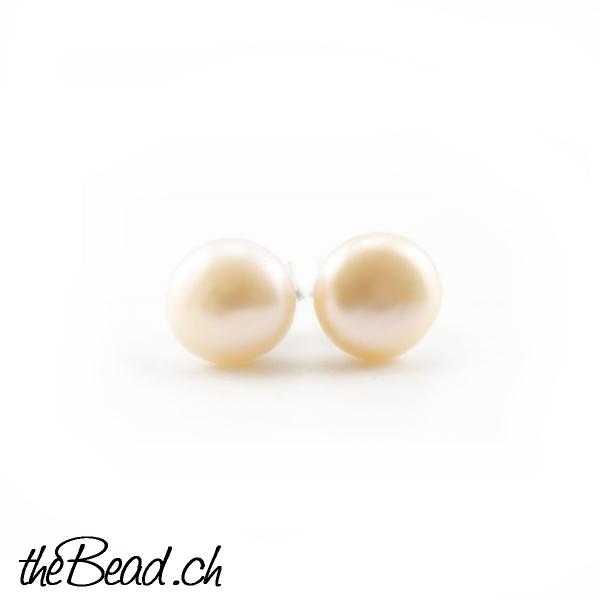 pearls earrings 925 sterling silver