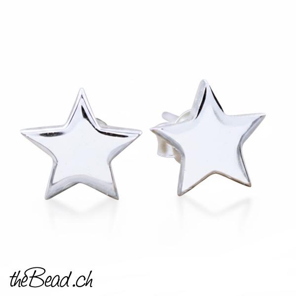 Silber Ohrstecker STERN