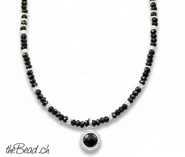 onyx Halskette mit Anhänger