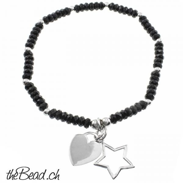 onyx herz und stern armband Quasten Armband mit chalcedon facettiert, made by the Bead und stern anhänger