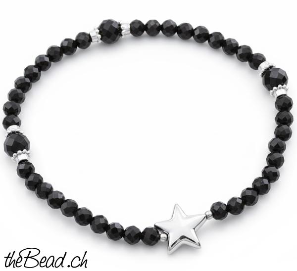 onyx steinarmband mit Stern