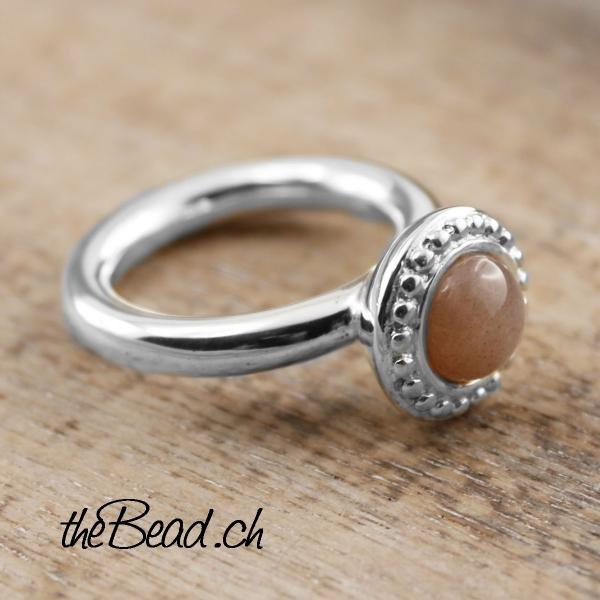regenbogen mondstein fingerring und silberringe