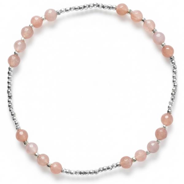 Silberarmband mit orangen Mondstein