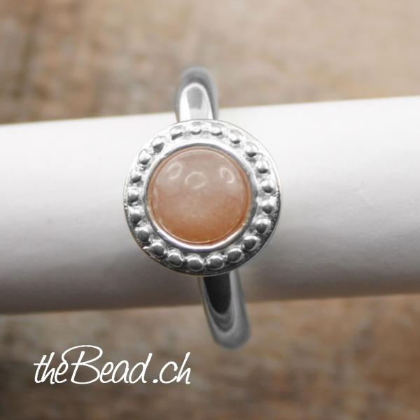 oranger mondstein damenring und silberschmuck