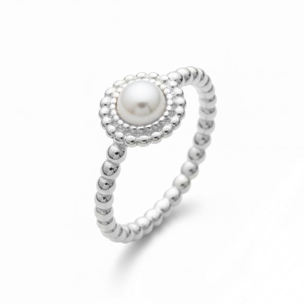 damen fingerring aus 925 sterling silber mit perle
