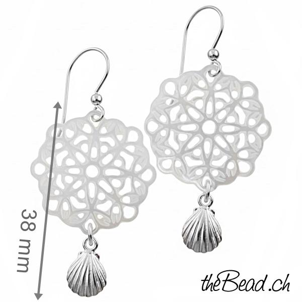 perlmutt ohrhänger mit muschel Anhänger