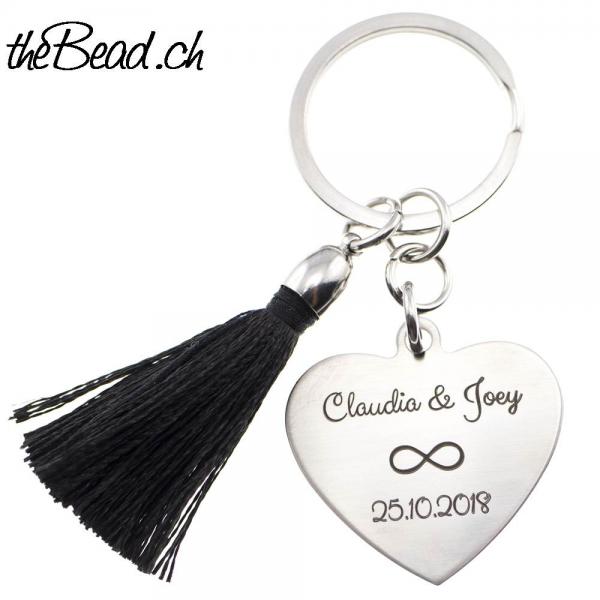 gift idea keychain heart pendant