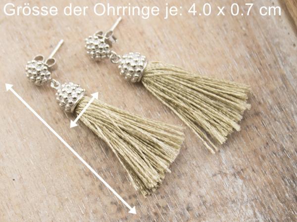 Silber Ohrringe mit Quasten