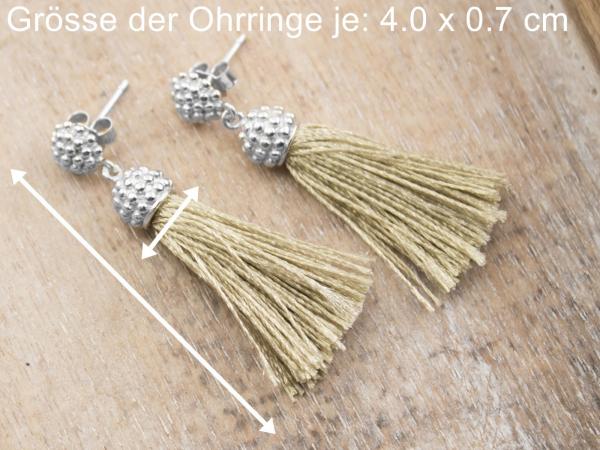 Silber Ohrringe mit Quasten