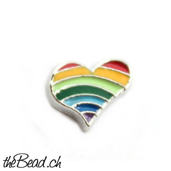 Herz Inlay REGENBOGEN