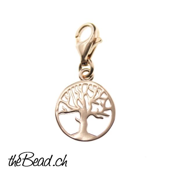 tree of life rosegold plated