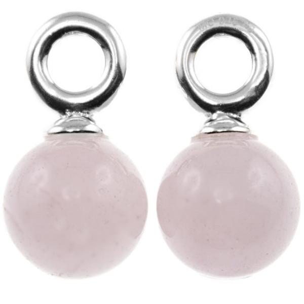 925 silver earring with rose quartz