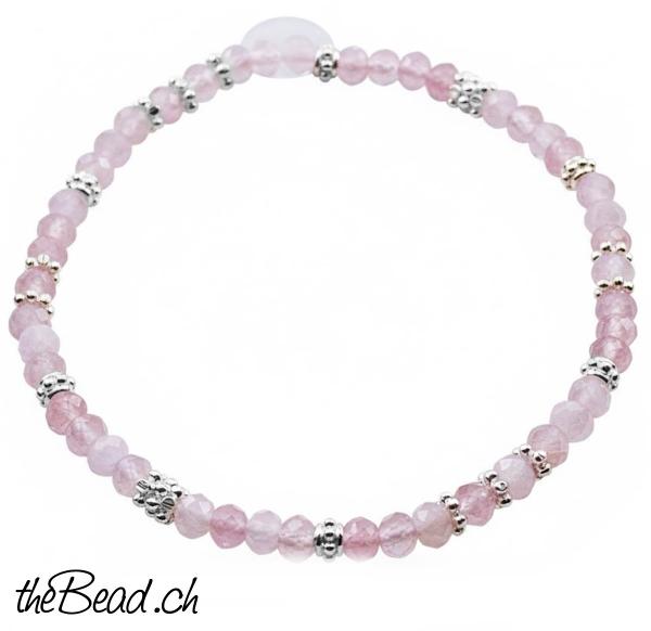 rosenquarz armband