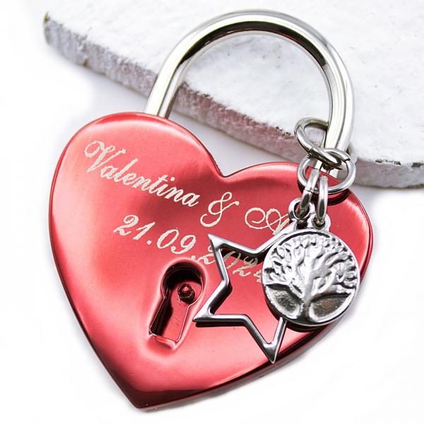 lovelock in red with personal engraving