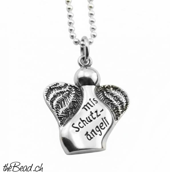 Schutzengel Kette mit Anhänger aus 925 Silber