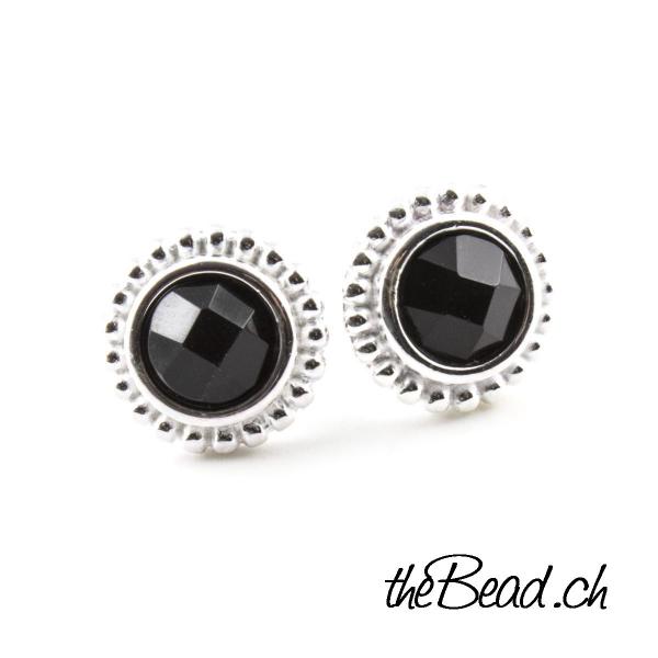 925 sterling silber ohrstecker mit onyx