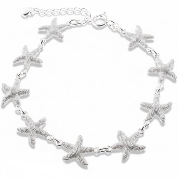 925 sterling silber seestern armband und armbänder aus ringen aus 925 sterling silberschmuck von thebead
