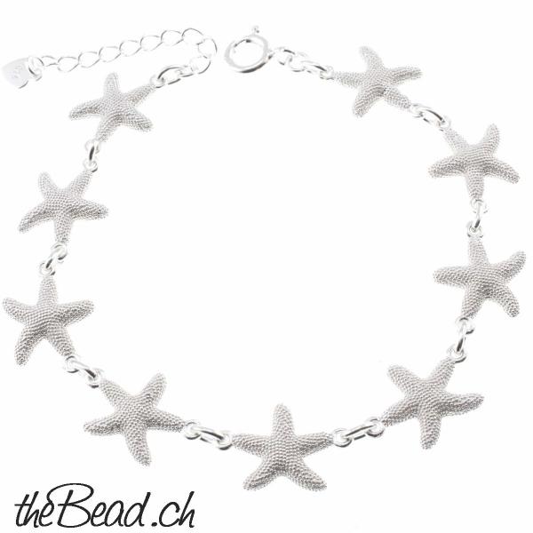 925 sterling silber seestern armband und armbänder aus ringen aus 925 sterling silberschmuck von thebead