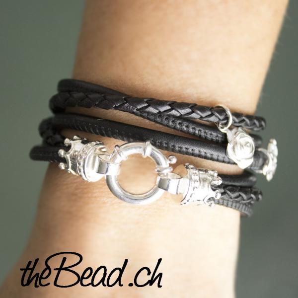 crown leather bracelet