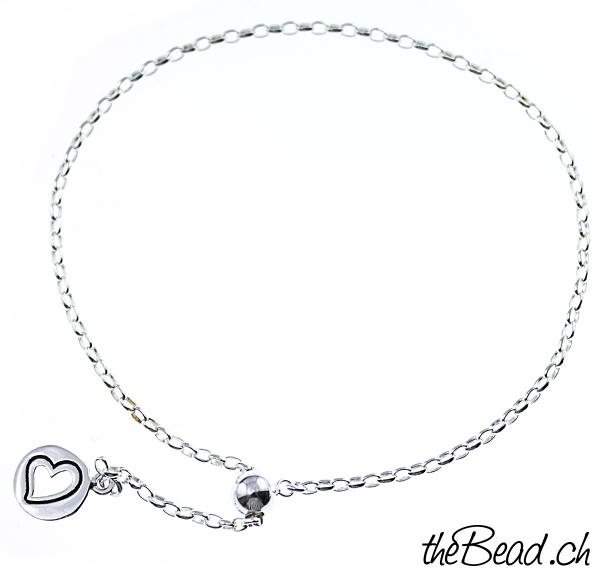 Silbararmband verstellbar