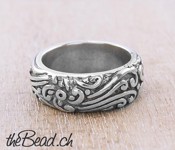 Wave Ring und Fingerringe in Form einer Kette  aus Silber kaufen und bestellen gel eines engels  aus 925 sterling silber