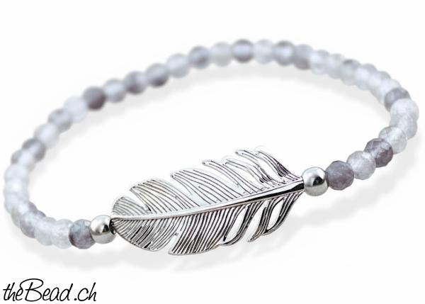 925 Sterling Silber Feder Armband von theBead