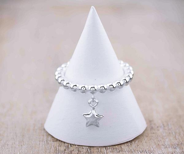 silberring mit stern anhänger