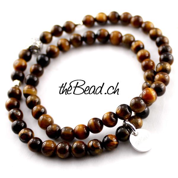 tigeraugen Perlenarmband mit Quaste the Bead