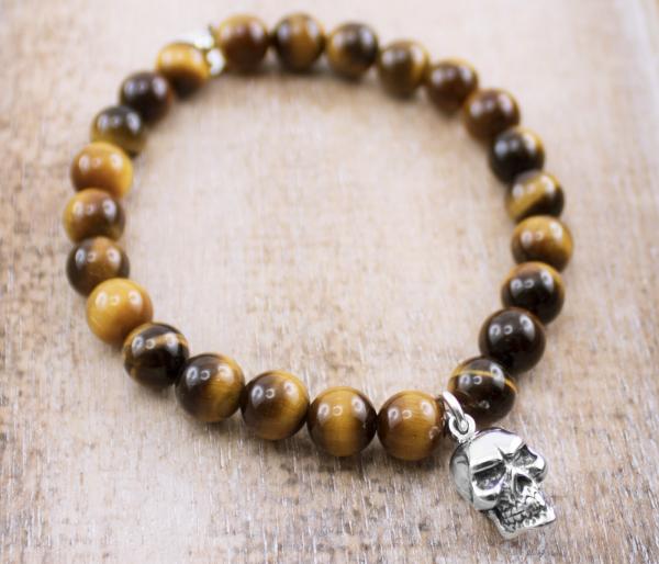 Armband mit Tigeraugen steinen für männer und herren schmuck für ihn von thebead aus der schweiz