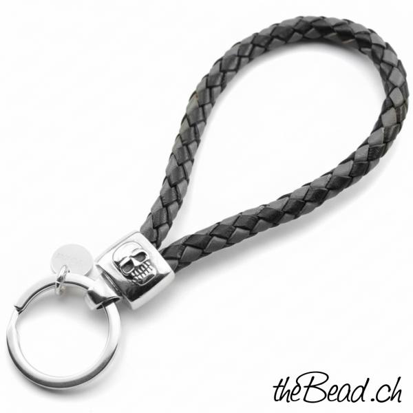 Schluesselanhaenger aus 925 Sterling mit TOTENKOPFF oder Krönchen aus Silber  und Gravur Anhänger