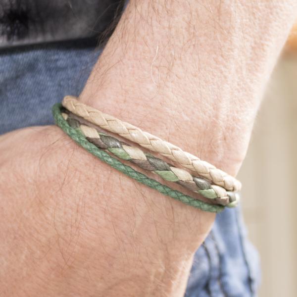 magnetverschluss gravurarmband herrenarmband in vegan mit gravur