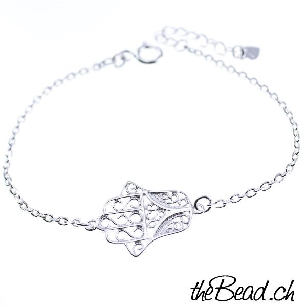 Perlenarmband aus 925 Sterling Silber