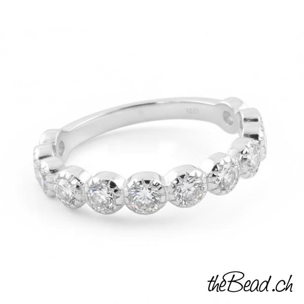 silber fingerring mit zirkonia